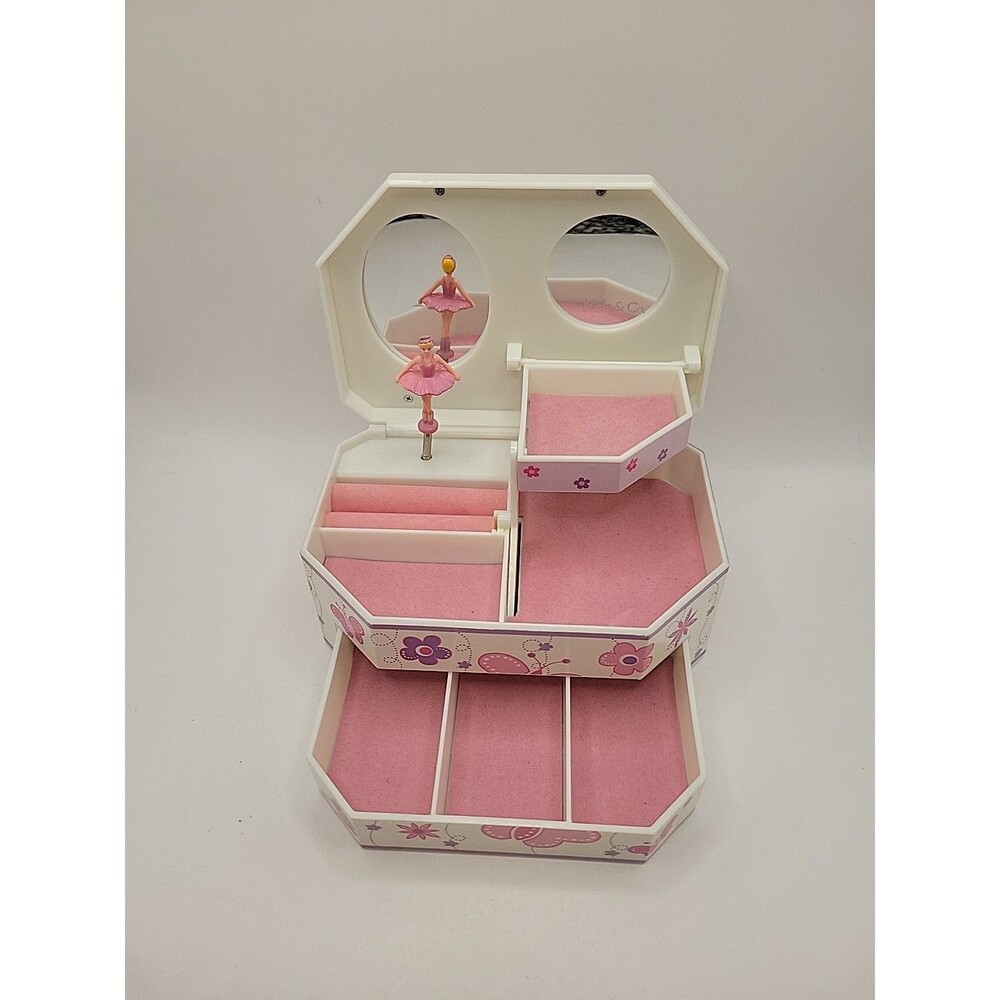 Mele and Co Kelsey Girl's Glitter-Fly Musical Ballerina Jewelry Box Swan Lake